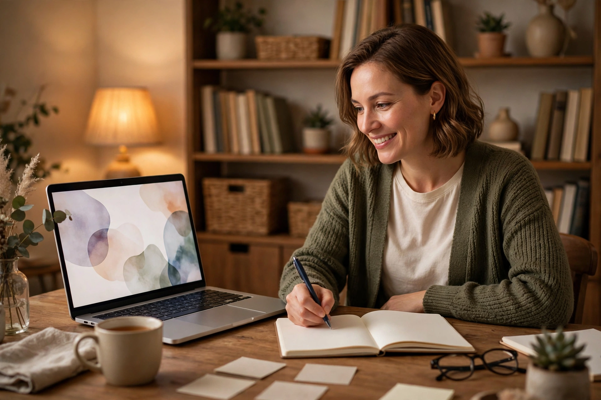 Therapist conducting a telehealth therapy session