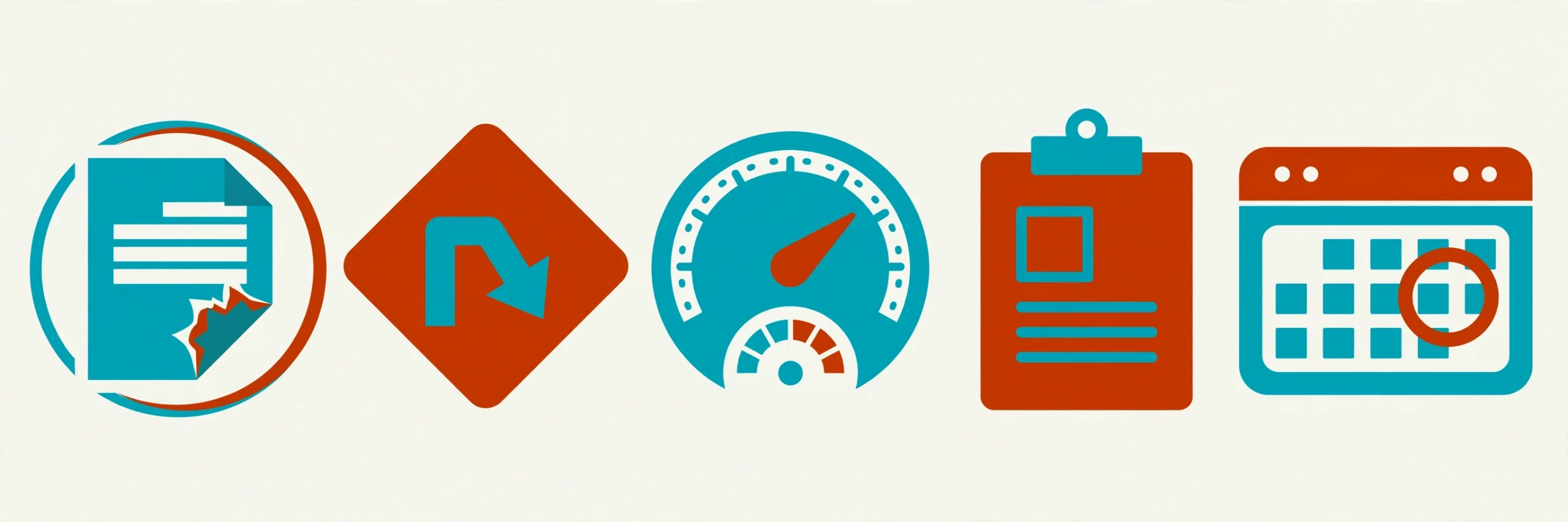 Icons illustrating five common NEMT billing mistakes — denial prevention