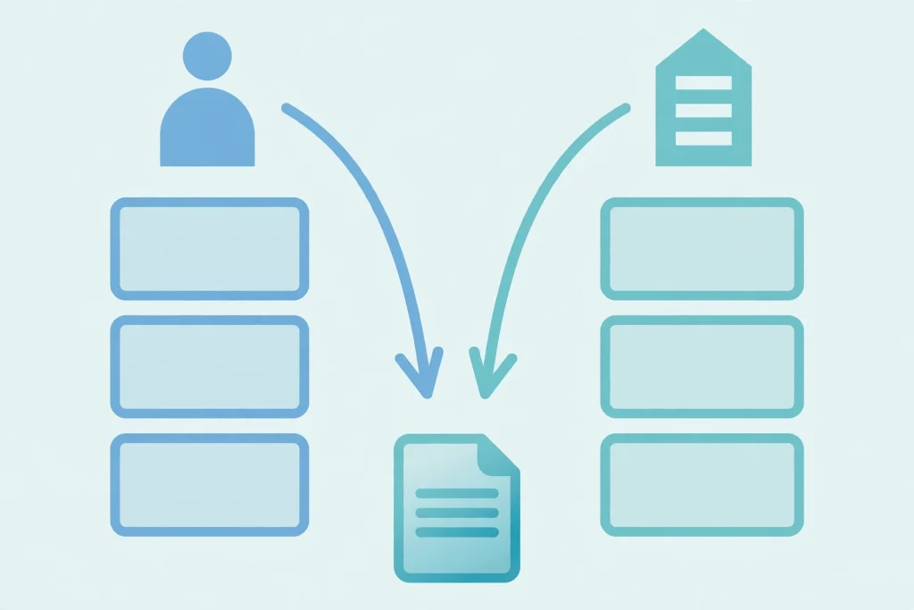 Diagram showing which NPI goes in Box 24J and Box 33a on the CMS-1500 claim form